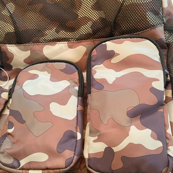 NWT Steve Madden Men’s Multi-Pocket Dome Backpack, Olive/camo - Picture 4 of 10